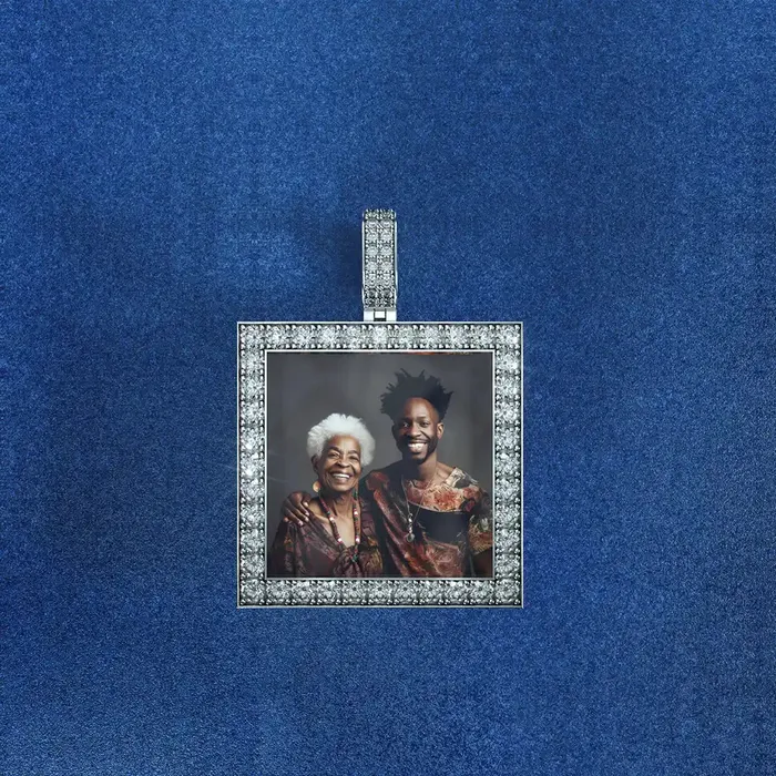 Custom Square Photo Pendant icezeusshop Necklaces