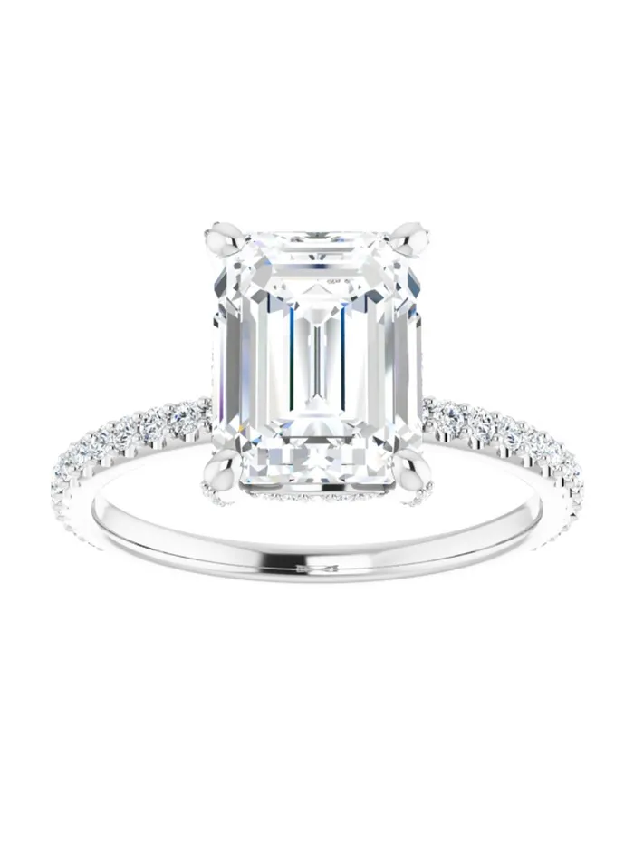 Diamond Hidden Halo Engagement Ring 13 ct tw acredo USA Rings