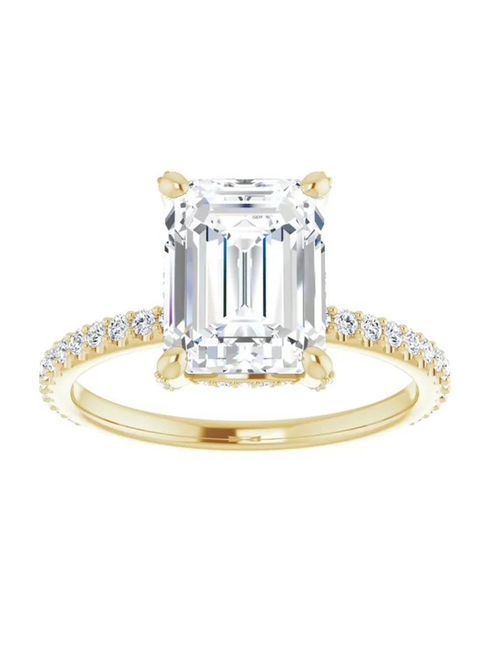 Diamond Hidden Halo Engagement Ring 13 ct tw acredo USA Rings