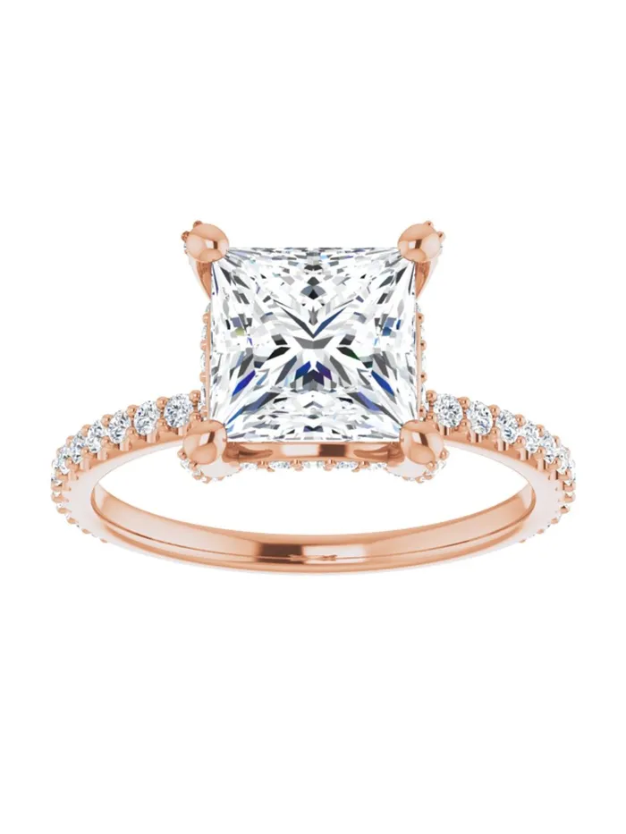 Diamond Hidden Halo Engagement Ring 13 ct tw acredo USA Rings