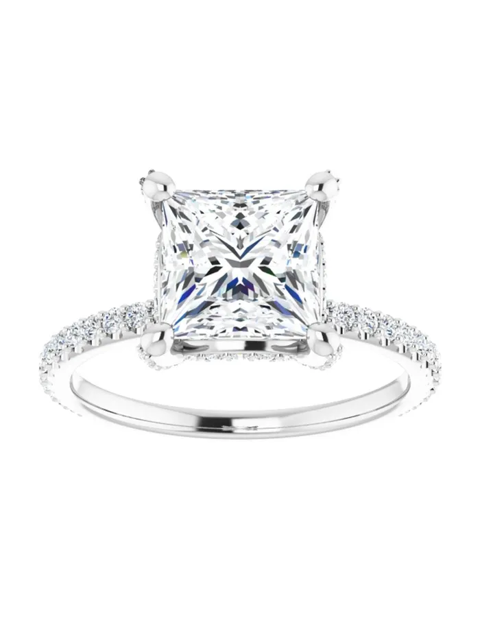 Diamond Hidden Halo Engagement Ring 13 ct tw acredo USA Rings