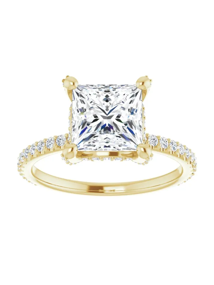 Diamond Hidden Halo Engagement Ring 13 ct tw acredo USA Rings