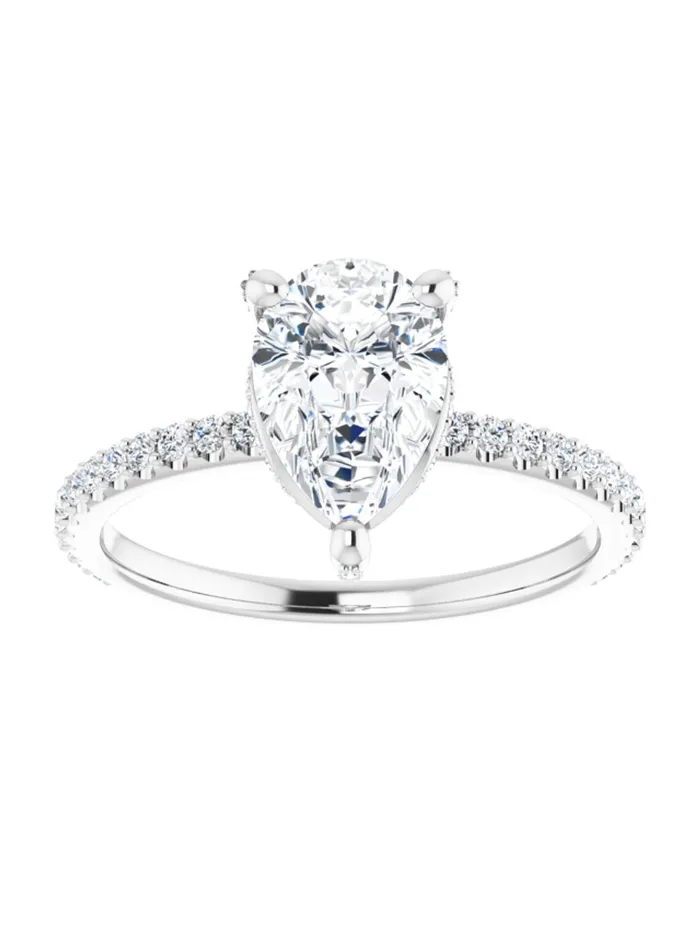 Diamond Hidden Halo Engagement Ring 13 ct tw acredo USA Rings