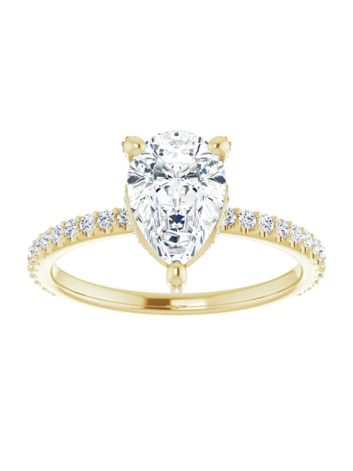 Diamond Hidden Halo Engagement Ring 13 ct tw acredo USA Rings