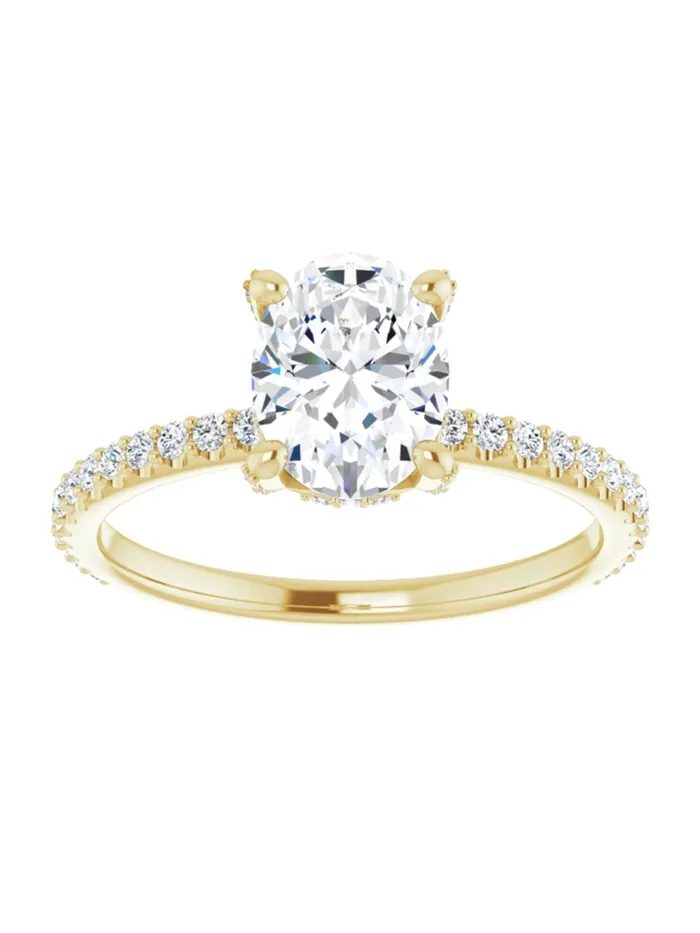 Diamond Hidden Halo Engagement Ring 13 ct tw acredo USA Rings