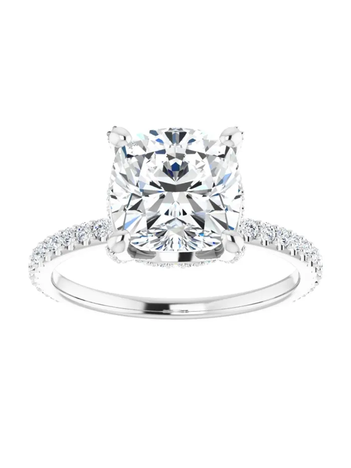 Diamond Hidden Halo Engagement Ring 13 ct tw acredo USA Rings