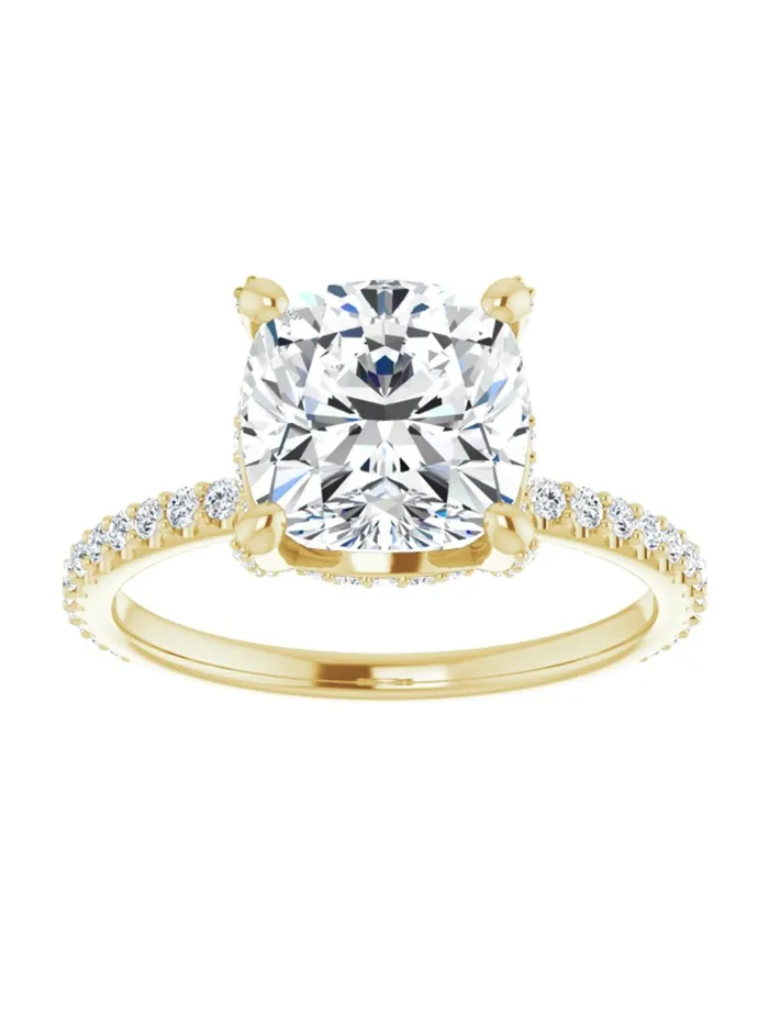 Diamond Hidden Halo Engagement Ring 13 ct tw acredo USA Rings