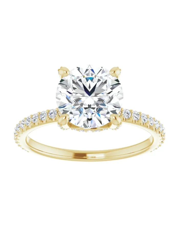 Diamond Hidden Halo Engagement Ring 13 ct tw acredo USA Rings