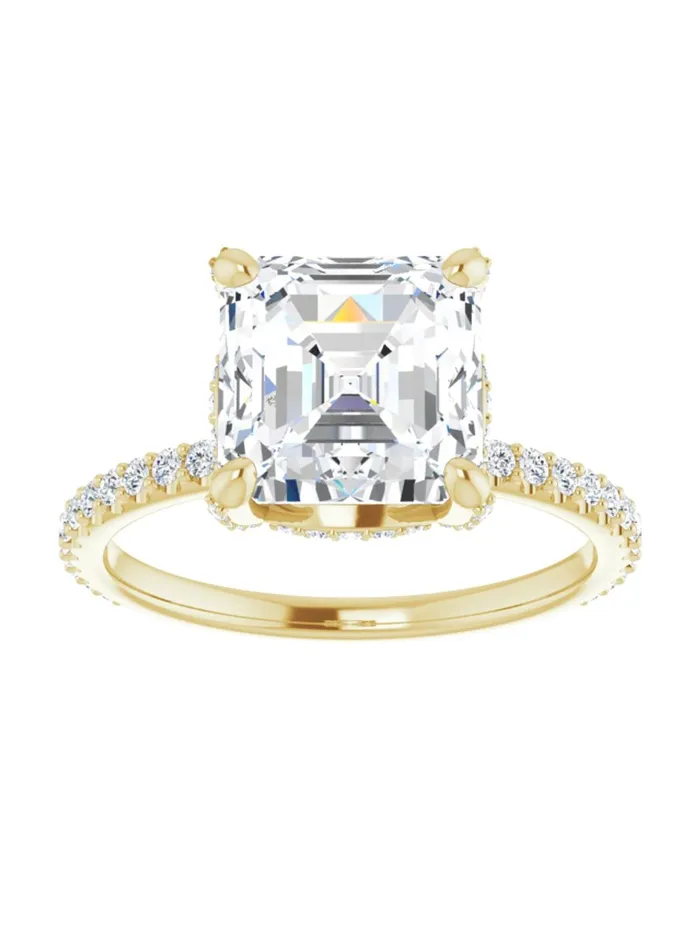 Diamond Hidden Halo Engagement Ring 13 ct tw acredo USA Rings