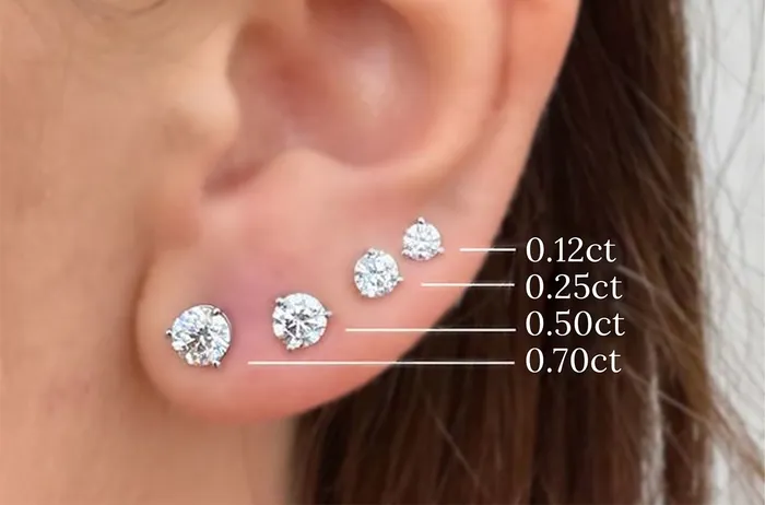 Earrings Albert Hern Earrings 054 cts Natural Round Diamonds I SI1 18kt Gold Studs Earrings Albert Hern Earrings 054 cts Natural Round Diamonds I SI1 18kt Gold Studs