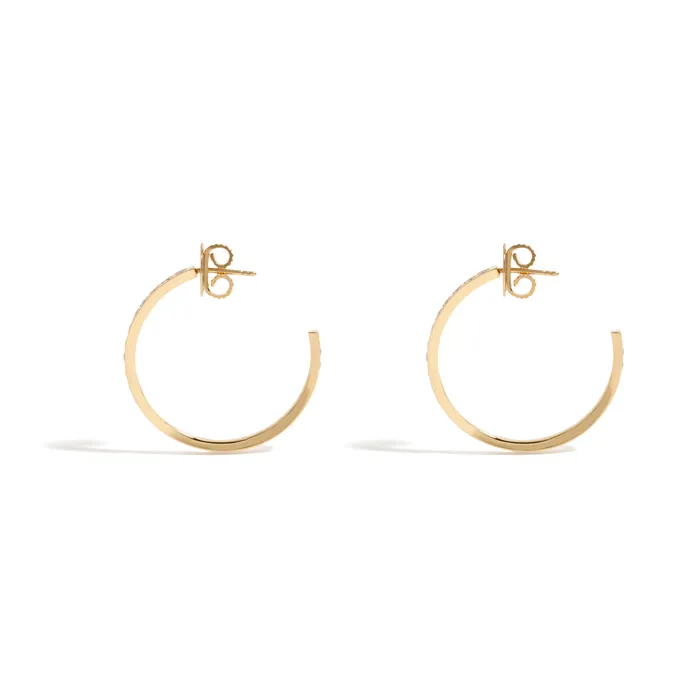 Earrings Jack Vartanian NEW VINTAGE POWER MEDIUM HOOP EARRING IN 18K YELLOW GOLD WITH DIAMOND Earrings Jack Vartanian NEW VINTAGE POWER MEDIUM HOOP EARRING IN 18K YELLOW GOLD WITH DIAMOND
