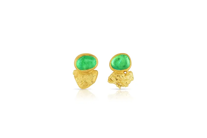Earrings Loren Nicole Emerald Gold Rush Earrings