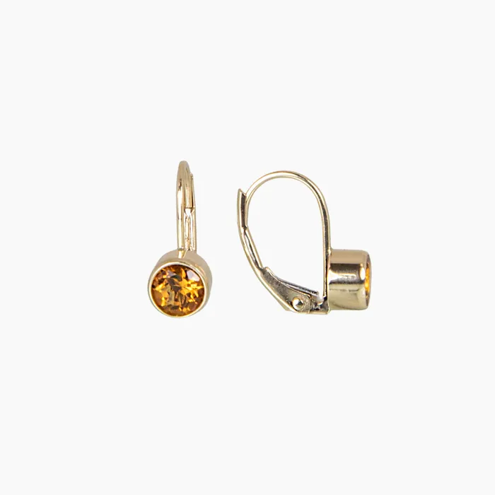 Earrings misha hawaii Citrine Drop Earrings 14KT
