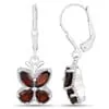 Earrings Quintessence Gemstone Butterfly Earrings in Sterling SilverAmethyst Garnet Peridot or Topaz