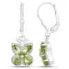 Earrings Quintessence Gemstone Butterfly Earrings in Sterling SilverAmethyst Garnet Peridot or Topaz