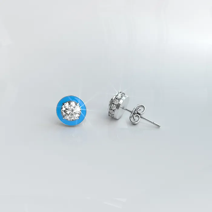 Earrings S925 Moissanite Color Hola Stud Earrings IceZeusShop