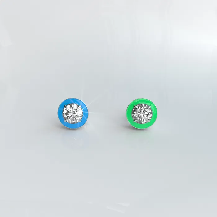 Earrings S925 Moissanite Color Hola Stud Earrings IceZeusShop