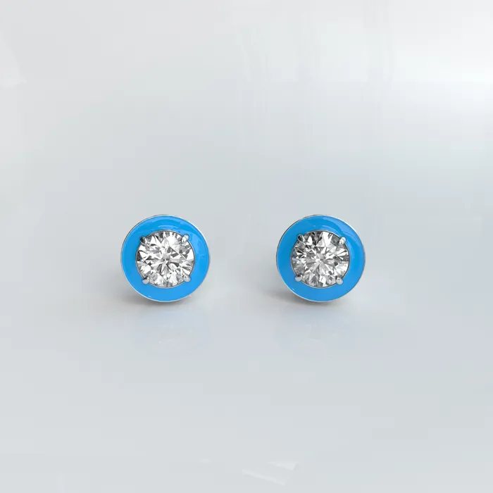 Earrings S925 Moissanite Color Hola Stud Earrings IceZeusShop