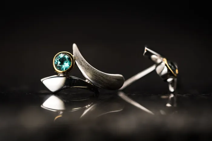 Joryel Vera Earrings Sterling Silver Green Quartz Earrings