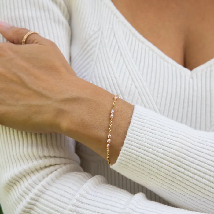 misha hawaii Bracelets Metric Pink Keshi Pearl Bracelet