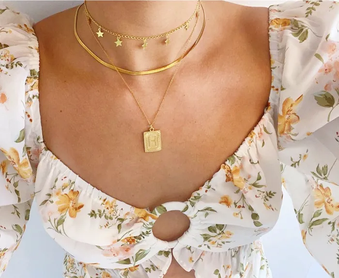 Necklaces bubs sass rectangle initial pendant necklace
