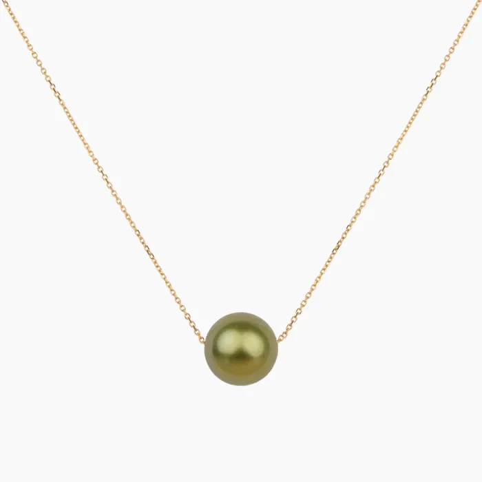 Necklaces misha hawaii Floating Pistachio Tahitian Pearl Necklace