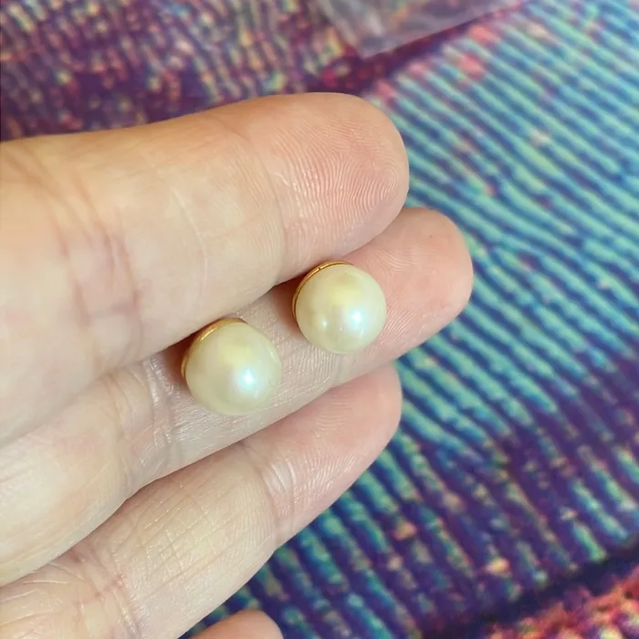 Pearl Stud Earrings 10k Gold Vintage Vintage Paris Jewelry Earrings Pearl Stud Earrings 10k Gold Vintage Vintage Paris Jewelry Earrings