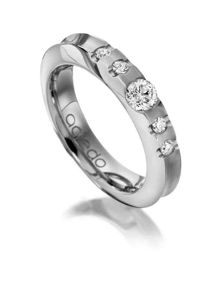 Rings acredo 14K Palladium White Gold Diamond Band 25 cttw GSi1