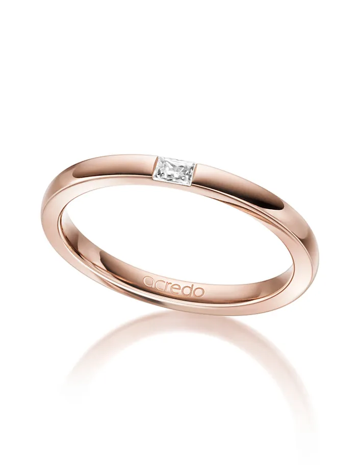 Rings acredo 14K Red Gold Diamond Band