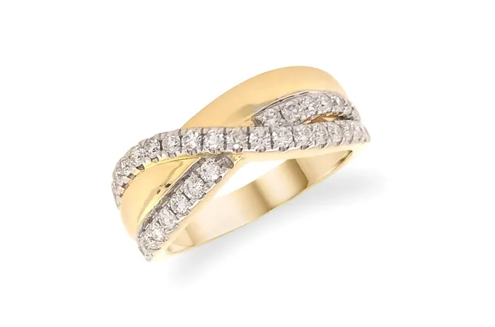 Rings Albert Hern Ring 18kt Gold Diamonds Wedding Band
