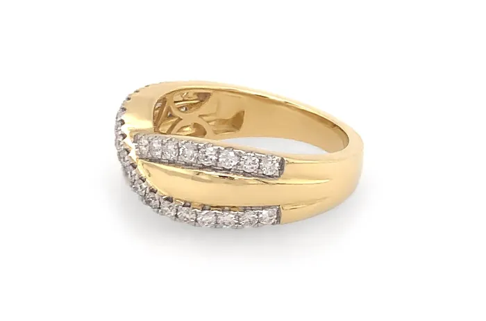 Rings Albert Hern Ring 18kt Gold Diamonds Wedding Band
