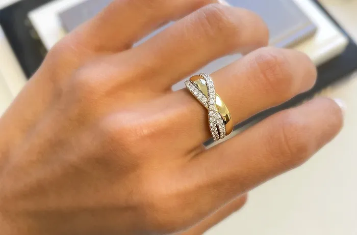 Rings Albert Hern Ring 18kt Gold Diamonds Wedding Band