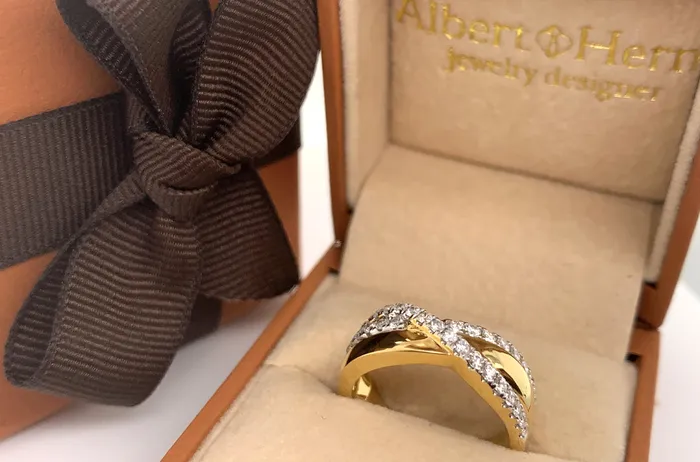 Rings Albert Hern Ring 18kt Gold Diamonds Wedding Band