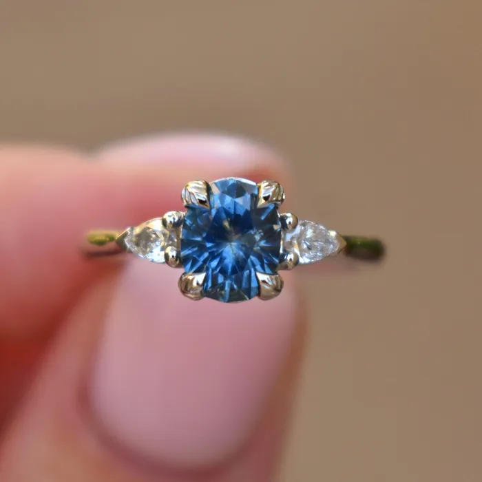 Rings Albrecht Jewellery Montana Sapphire Leaf Engagement Ring Rings Albrecht Jewellery Montana Sapphire Leaf Engagement Ring