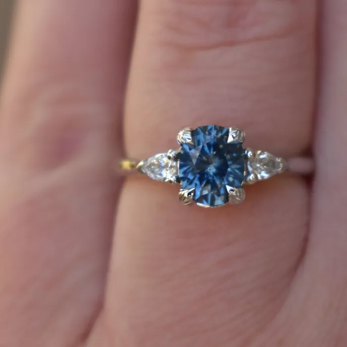 Rings Albrecht Jewellery Montana Sapphire Leaf Engagement Ring Rings Albrecht Jewellery Montana Sapphire Leaf Engagement Ring