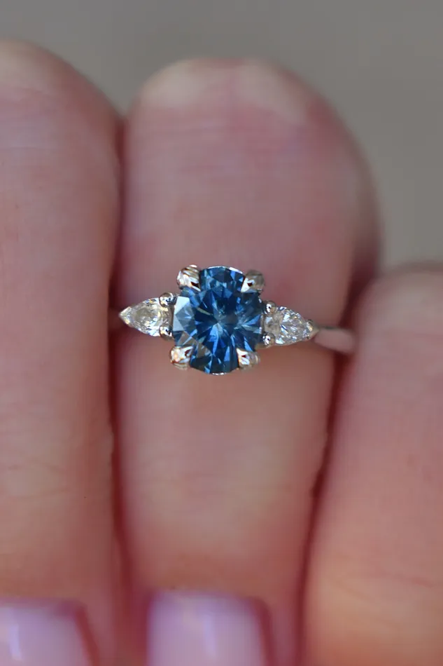 Rings Albrecht Jewellery Montana Sapphire Leaf Engagement Ring Rings Albrecht Jewellery Montana Sapphire Leaf Engagement Ring