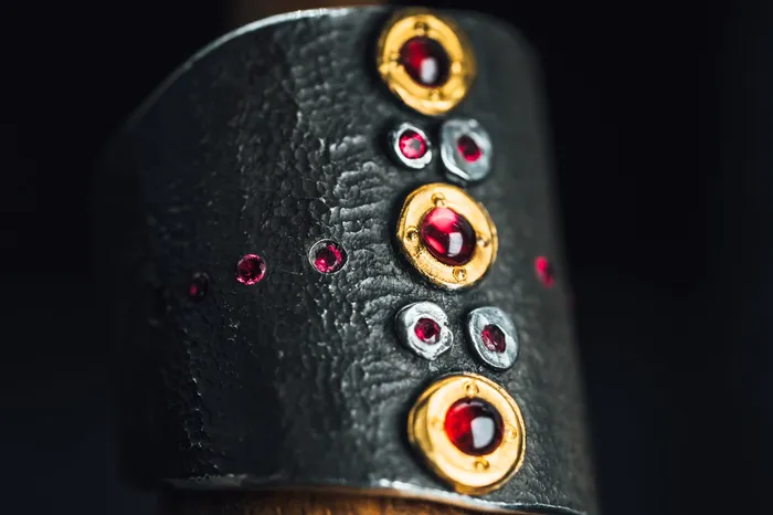 Rings Carrie Armstrong Sterling Silver and 22k Yellow Gold Platinum Ruby and Spinel Ring Rings Carrie Armstrong Sterling Silver and 22k Yellow Gold Platinum Ruby and Spinel Ring