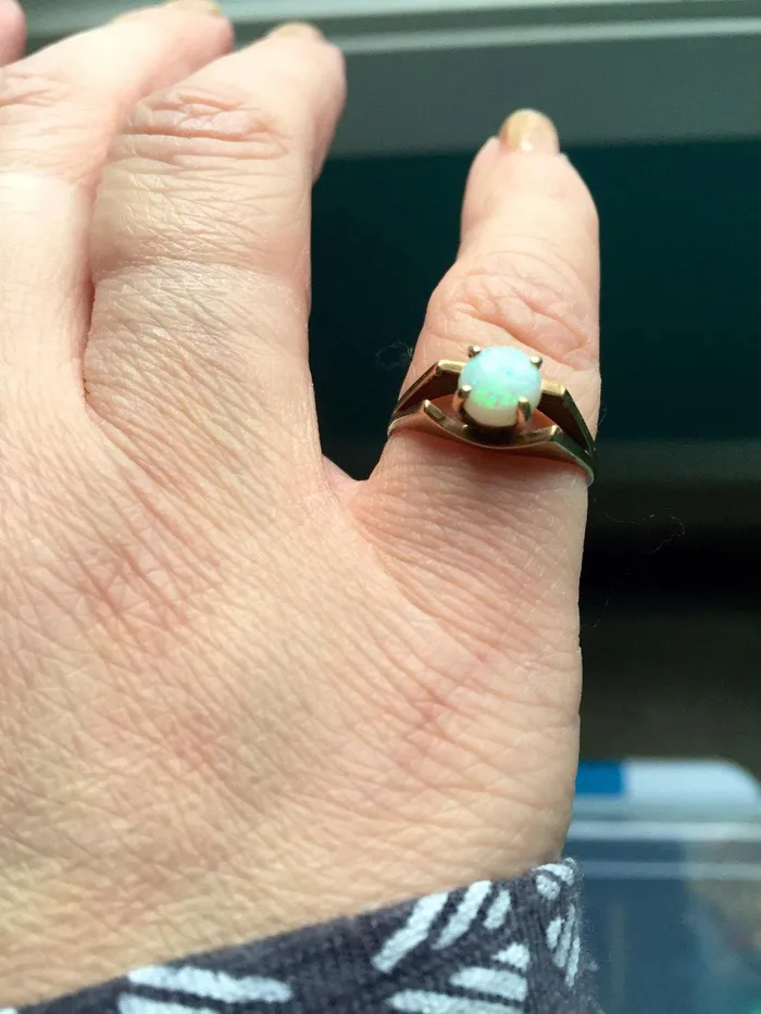 Rings Opal Solitaire Ring 10k Gold Antique Love Vintage Paris