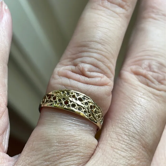 Rings Vintage Paris Jewelry Filigree Band 10k Gold Vintage