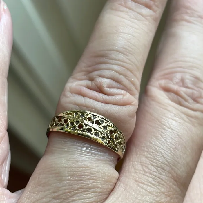 Rings Vintage Paris Jewelry Filigree Band 10k Gold Vintage Rings Vintage Paris Jewelry Filigree Band 10k Gold Vintage
