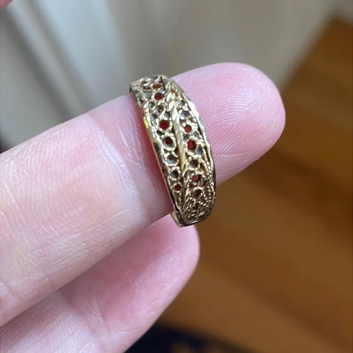 Rings Vintage Paris Jewelry Filigree Band 10k Gold Vintage Rings Vintage Paris Jewelry Filigree Band 10k Gold Vintage