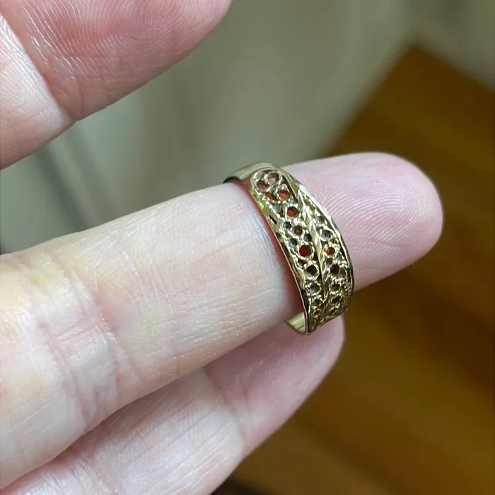 Rings Vintage Paris Jewelry Filigree Band 10k Gold Vintage Rings Vintage Paris Jewelry Filigree Band 10k Gold Vintage