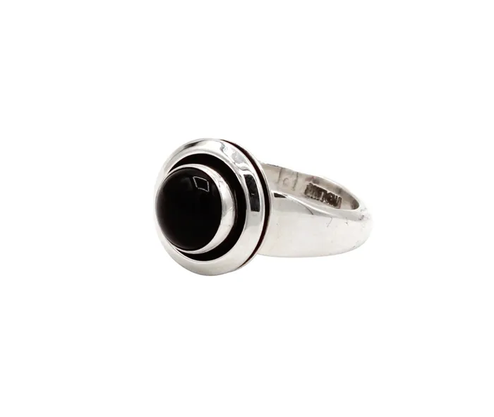 Small Shadowbox Black Onyx Ring Artie Yellowhorse Rings