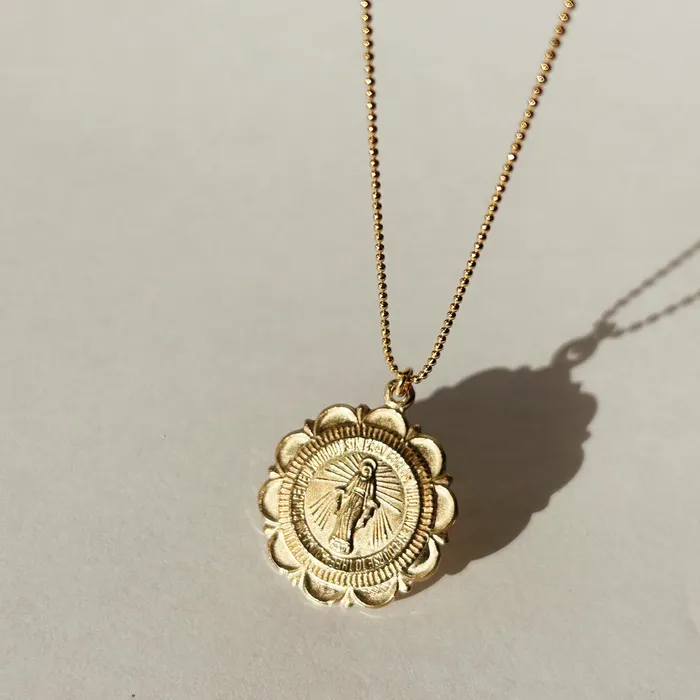Truly Blessed Jewels Necklaces Our Lady Virgin Mary Coin Necklace