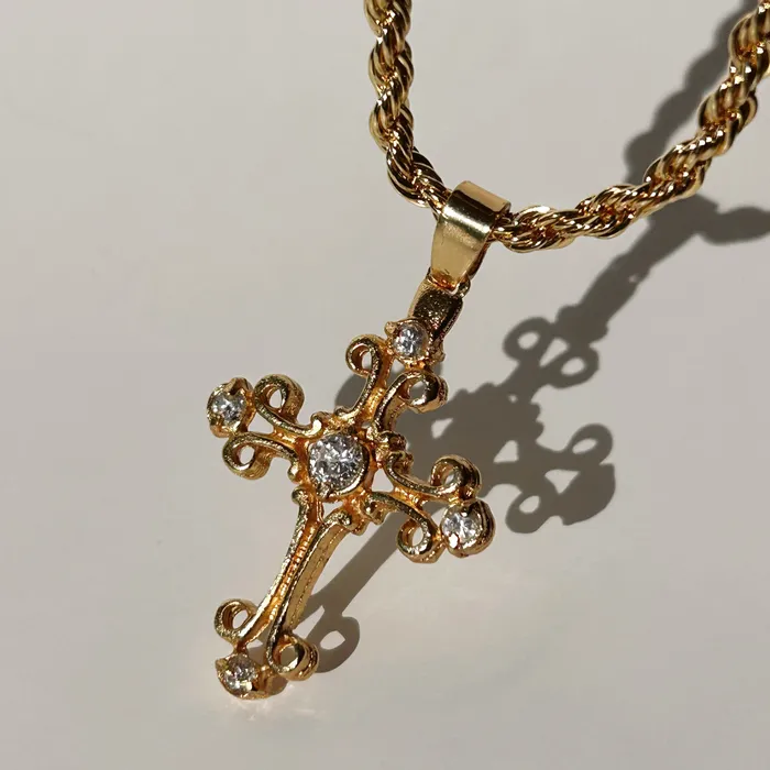 Truly Rich CZ Cross Necklace TBJ Necklaces