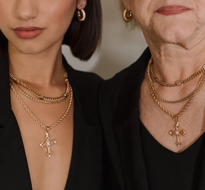 Truly Rich CZ Cross Necklace TBJ Necklaces