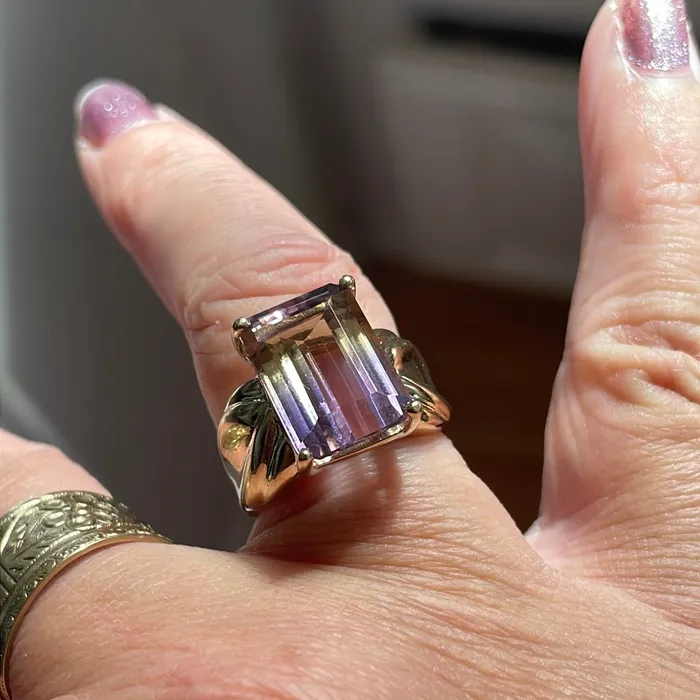 Vintage Paris Jewelry Rings Ametrine Ring 10k Gold Vintage