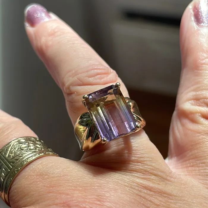 Vintage Paris Jewelry Rings Ametrine Ring 10k Gold Vintage