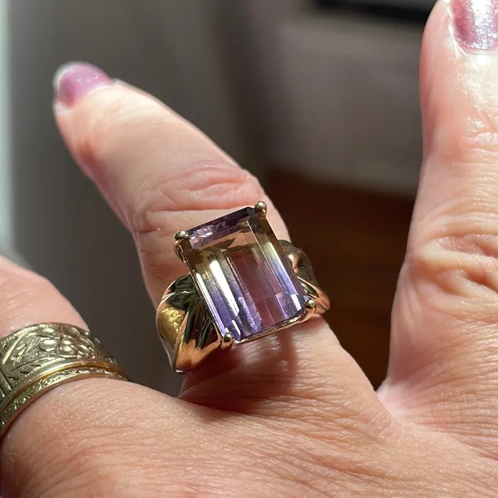 Vintage Paris Jewelry Rings Ametrine Ring 10k Gold Vintage