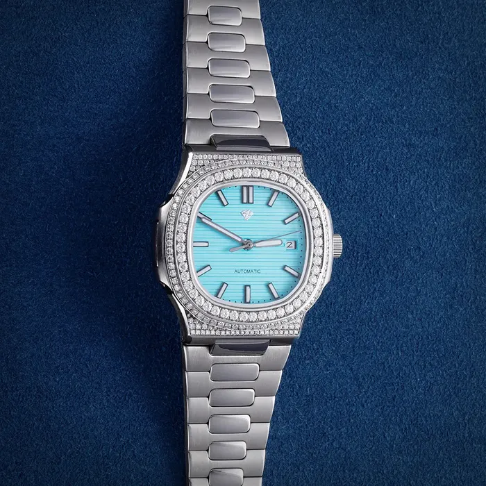 Watches icezeusshop Custom Hola Iced Moissanite Watch Watches icezeusshop Custom Hola Iced Moissanite Watch